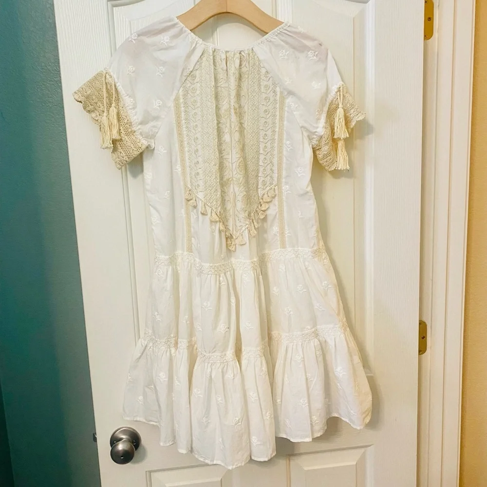 NWT Spell & the Gypsy Collective White/Cream Cassidy Mini Dress - Picture 6 of 17